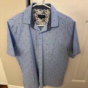 Blue Casual Button Up Shirt
